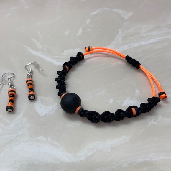 Halloween 🎃 braided macrame jewelry set - Picture 3 of 16